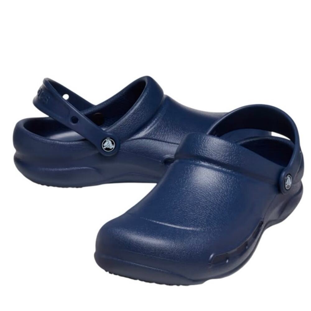 Crocs Men‎ 9 Women 11 Bistro Work Clog Navy Blue Restaurant Non Slip Clog Shoe
